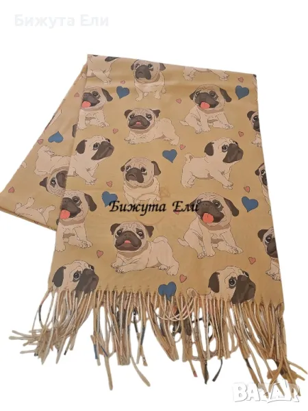 КАШМИРЕН ШАЛ С КУЧЕНЦА, снимка 1