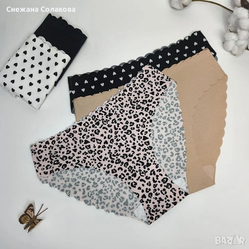 Комплект от 5 броя безшевни памучни бикини , снимка 1