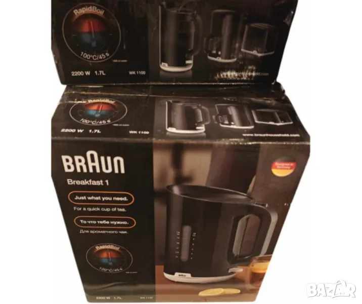 Кана за бързо кипене Braun 1.7L Breakfast1, снимка 1