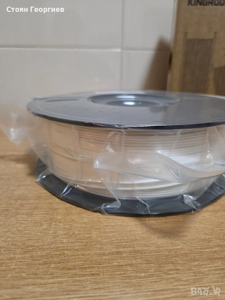 филамент за 3D принтер Kingroon PLA в бял цвят. , снимка 1