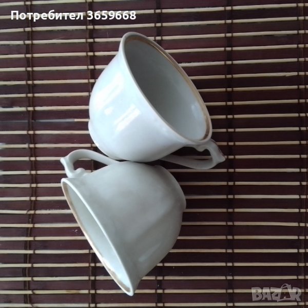12 чаши за чай/кафе от 70-те,Нови,със златен кант, снимка 1
