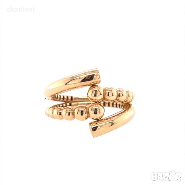 Златен дамски пръстен 4,29гр. размер:59 14кр. проба:585 модел:18275-1, снимка 1