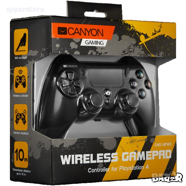 Безжичен Геймпад Джойстик за PlayStation 4 Game Pad CANYON GP-W5 SS301364, снимка 1