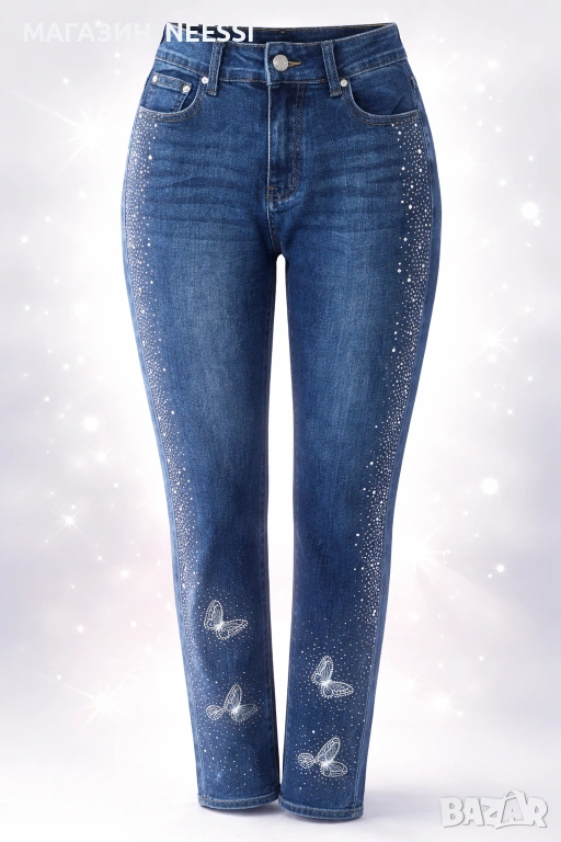 Страхотни дънки с пеперуда, снимка 1