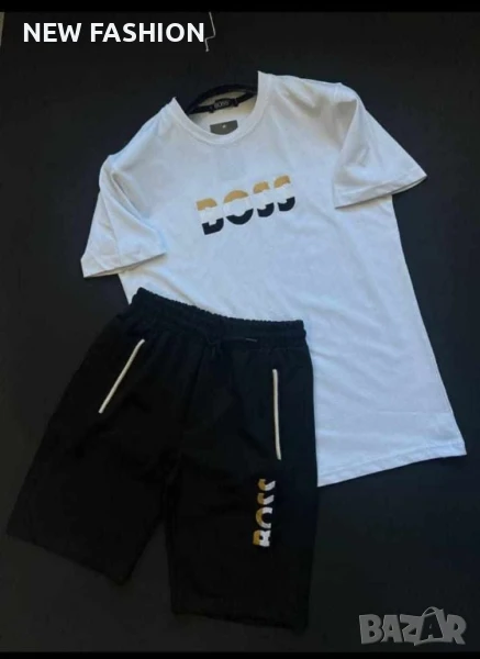 Мъжки Памучен Комплект - лого Бродирано ✨Boss, снимка 1