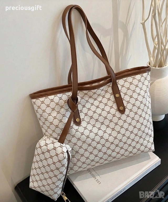 Дамска голяма чанта с ненесер, снимка 1