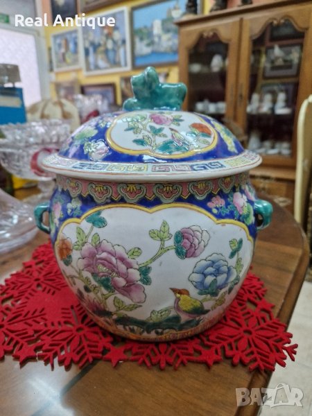 Уникална рядка антикварна колекционерска китайска купа , снимка 1