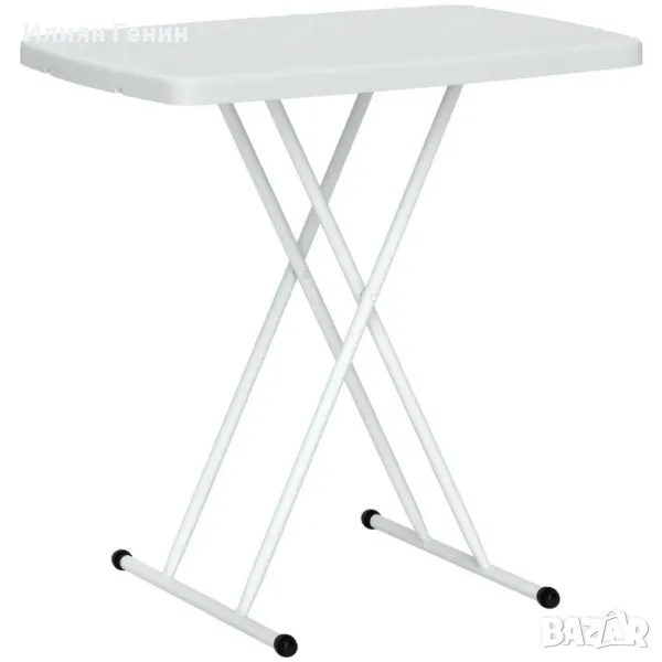 Градинска маса Outsunny, преносима градинска маса, изработена от пластмаса и метал, снимка 1