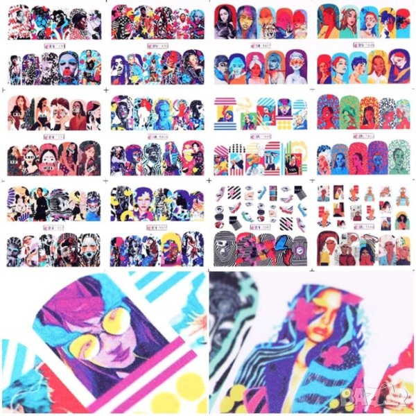  Комплект водни стикери № 6 , снимка 1