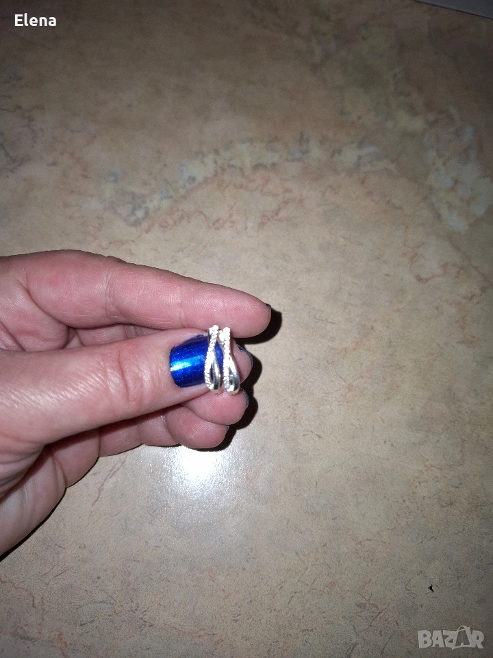 Сръбърни обеци.Печат 925.НОВИ, снимка 1