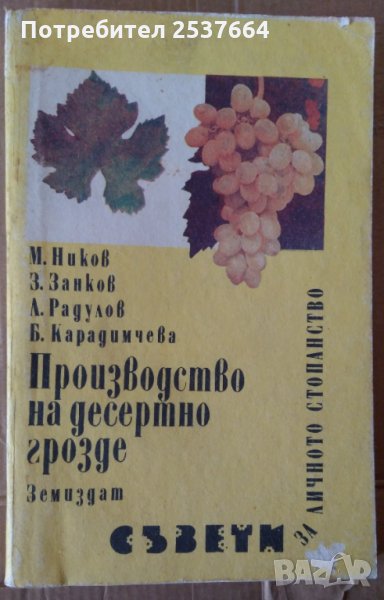 Производство на десертно грозде  М.Ников, снимка 1