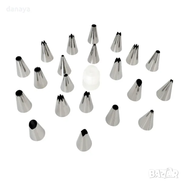 5730 Метални накрайнициза пош с адаптор, 22 части, снимка 1