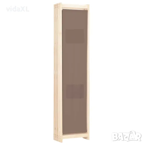 vidaXL Параван за стая, 6 панела, кафяв, 240х170х4 cм, текстил, снимка 3 - Паравани - 56146434