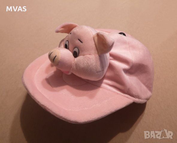 Нова плюшена розова шапка с прасенце аниматорска шапка селфи шапка, снимка 1 - Шапки - 35851407