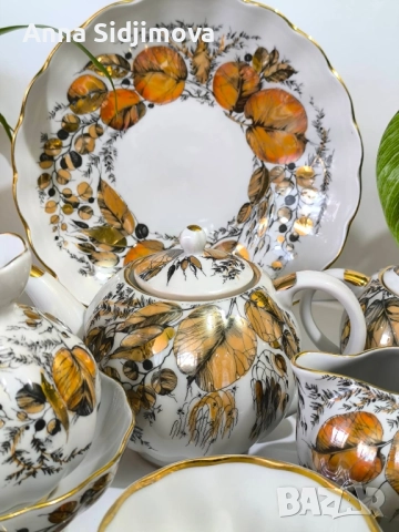 Руски порцелан ЛФЗ сервиз за чай , снимка 3 - Сервизи - 51673920