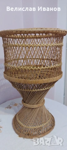 Плетена кошница ратанова за декорация. Перфектно състояние., снимка 6 - Декорация за дома - 50749859