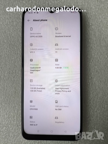 OPPO A5 128 GB RAM4GB Перфектен Като Нов, снимка 3 - Други - 52685746