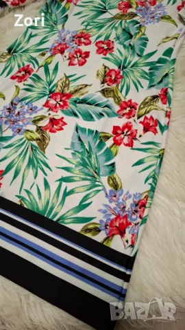 КРАСИВА рокля с флорален принт и 7/8 дължина на ръкава, снимка 5 - Рокли - 49713593