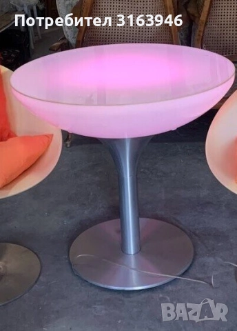 Moree Lounge 75 LED – осветена трапезна маса, размер 75 cm, снимка 4 - Маси - 51718619