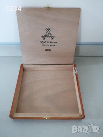 Дървена кутия за пури 21 х 19 h 3 см. , снимка 5 - Други стоки за дома - 40451187