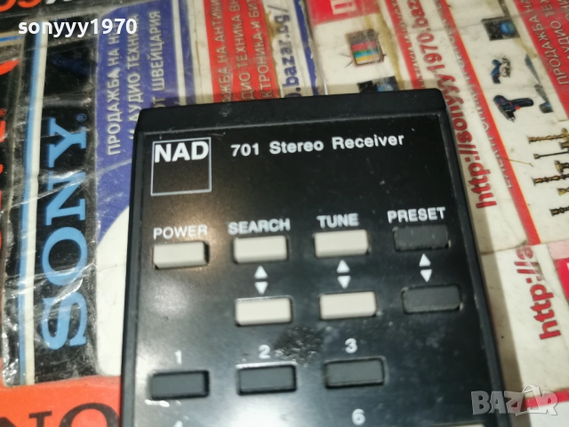 NAD 701 STEREO RECEIVER REMOTE CONTROL-ВНОС SWISS 1412250954, снимка 12 - Ресийвъри, усилватели, смесителни пултове - 52787903