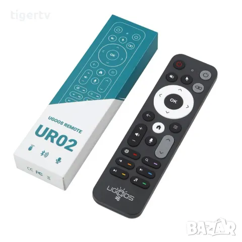 Оригинално гласово дистанционно Ugoos UR02 BT Remote Control за ТВ Бокс и телевизор, гаранция, снимка 4 - Дистанционни - 44744454