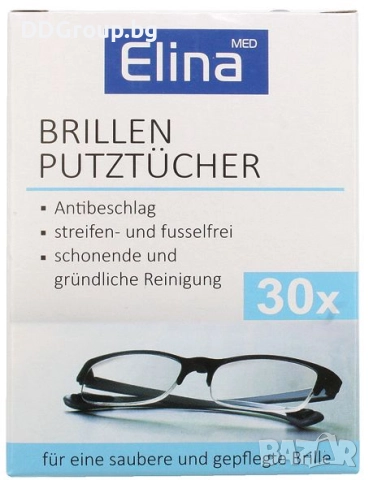 Elina Med почистващи кърпи за очила, 30бр