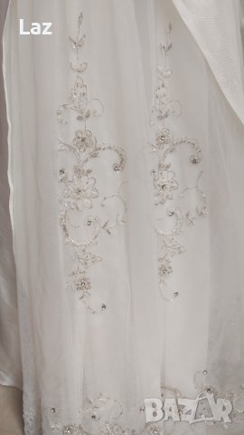бюджетна сватбена булчинска рокля с обем, снимка 6 - Сватбени рокли - 42101888
