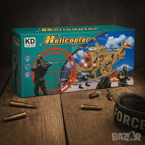 Военен хеликоптер със звук и светлина, снимка 4 - Други - 51067095