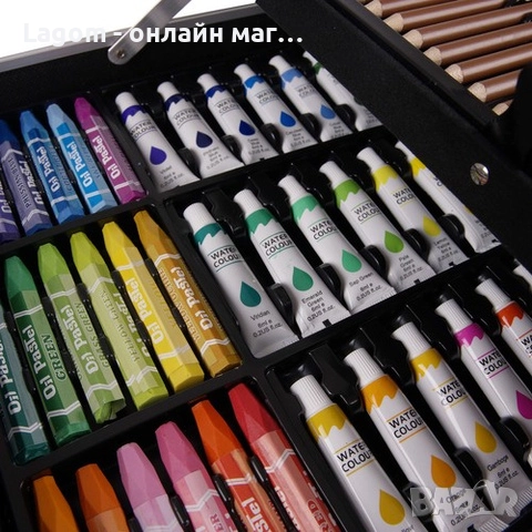 Детски комплект за рисуване и оцветяване Maaleo, 144 части, в куфарче, розов, снимка 4 - Рисуване и оцветяване - 52562029