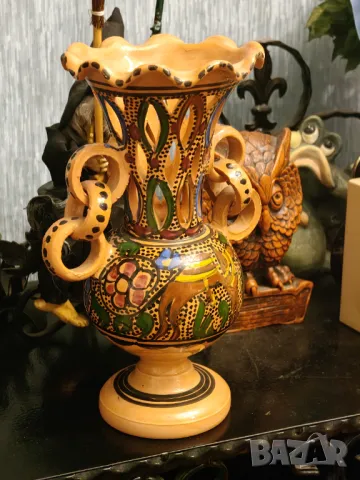 Антикварна ваза ceramica maiolica, снимка 4 - Вази - 47709813