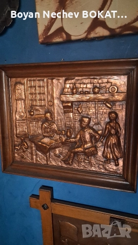 МЕДНИ КАРТИНИ,ПАНА,СВЕЩЕНИЦИ , снимка 4 - Други ценни предмети - 52771884
