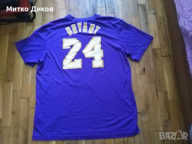 Кобе Браянт НБА Лейкърс баскетбол тениска памук №24 маркова на Адидас размер  Л, снимка 4 - Баскетбол - 51665530