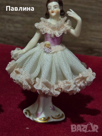 Дрезденска порцеланова балерина, снимка 4 - Статуетки - 52189996