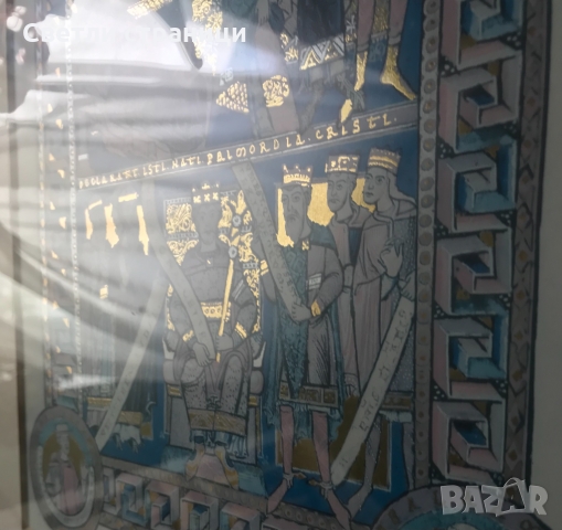 Лимитиран отпечатък със златно покритие, рамкиран, зад стъкло, снимка 8 - Икони - 36091342