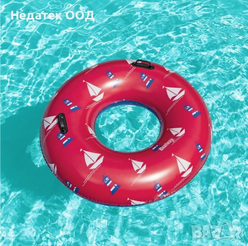 Надуваем пояс  Bestway, Морски мотиви, 119 см, Червен