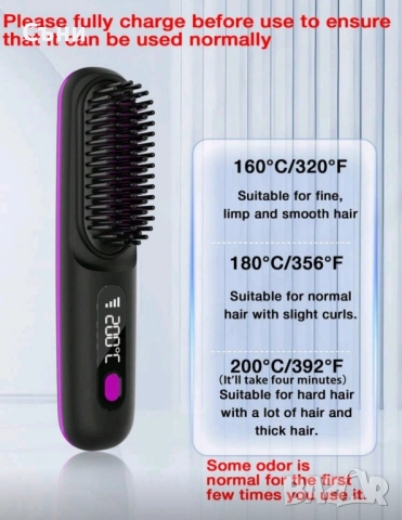 Компактна четка за изправяне , снимка 2 - Преси за коса - 52496066