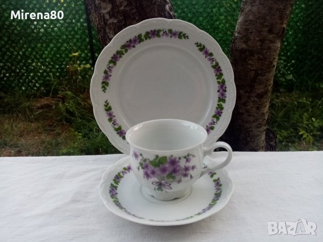 * Mitterteich Bavaria * - старинен сервиз теменужки, снимка 13 - Сервизи - 41769020
