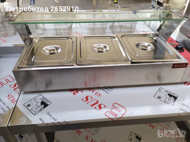 Топли витрини Бен Мари на водна баня с 5 гастронорми! ХИТ Цена 539лв/275,59€!, снимка 8 - Обзавеждане за заведение - 53117844