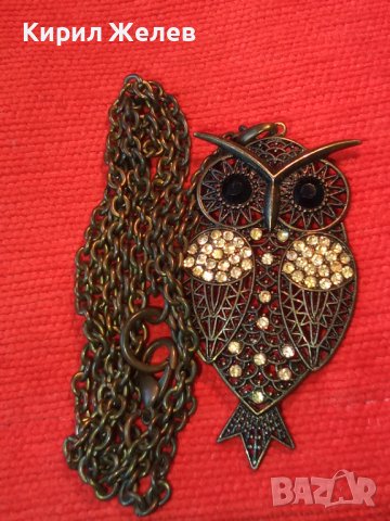 БУХАЛЧЕ МЕСИНГ с КРИСТАЛЧЕТА ФИГУРАЛЕН ФЕШЪН - АРТ МЕДАЛЬОН КОЛИЕ 34780