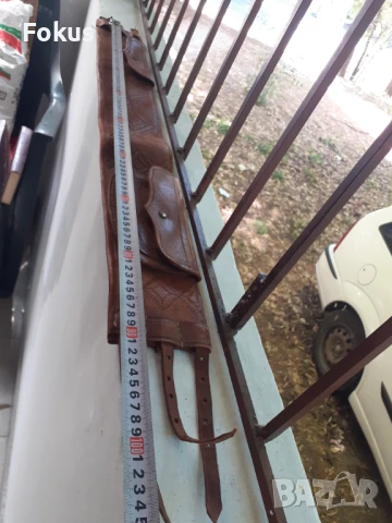 Уникален широк хайдушки кожен колан с паласки - силях, снимка 5 - Антикварни и старинни предмети - 50954208