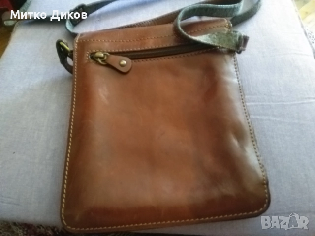 Мъжка чанта за през рамо маркова на L.Credi естествена кожа 21х17х7см, снимка 3 - Чанти - 51515385