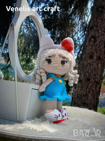 Плетена кукла Kitty / стил Hello Kitty , снимка 4 - Колекции - 55874242