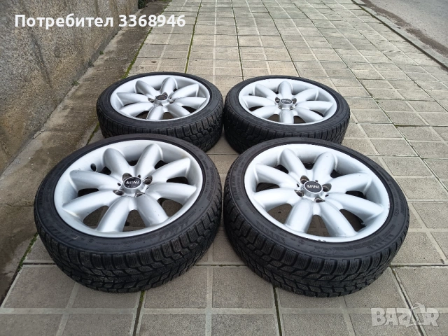 Джанти Mini Cooper 17" 4x100 със зимни гуми 205/45/17, снимка 9 - Гуми и джанти - 53515490