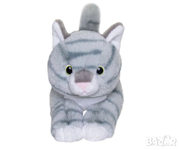 Плюшена играчка Аврора - Еко коте на ивици, 15 см. 