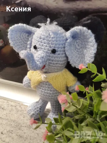Плетена играчка Слон, Слонче, Плетени, ръчно изработени, прекрасен подарък, снимка 6 - Плюшени играчки - 48387148