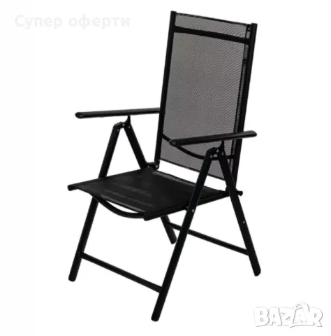 Метален сгъваем стол Muhler,  7 позиционен, снимка 2 - Столове - 49942229