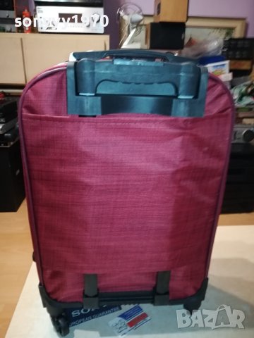 НОВ КУФАР 55Х36Х20СМ ЧЕРВЕН ДЕНИМ 1808231751, снимка 10 - Куфари - 41896601