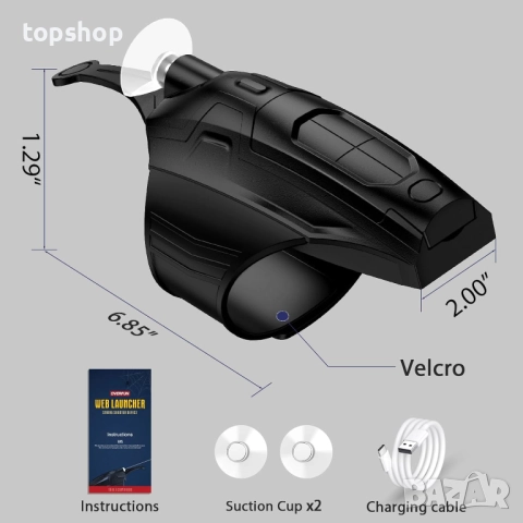 Чисто нова запечатана в целофан играчка за стрелба, паяк, истинска коприна, супергерой, ролева игра, снимка 6 - Други - 52360225