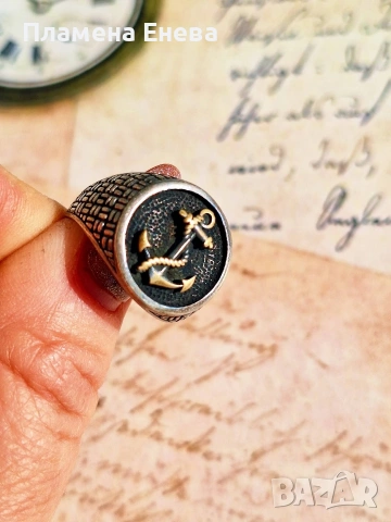 Дизайнерски мъжки сребърен пръстен , снимка 2 - Пръстени - 53614095